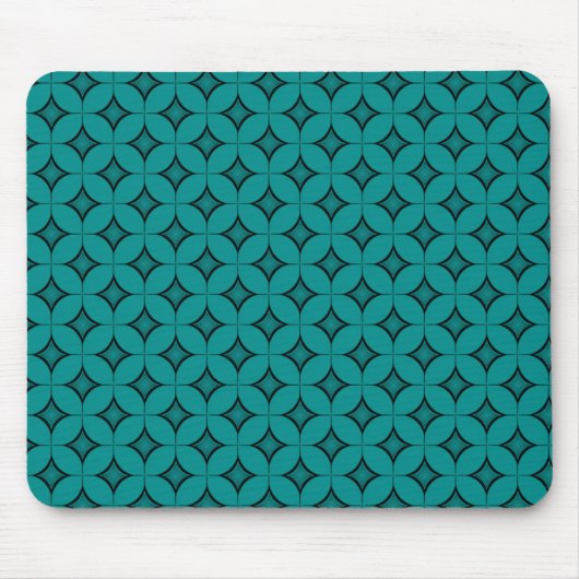 Uptown Retro Mousepad, Blauwgroen Muismat (Voorkant)