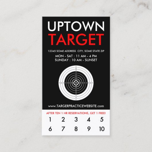 Uptown Target Loyaliteit Klantenkaartje (Voorkant)