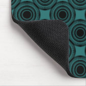 Uptown Trendy Circles Mousepad, Turquoise Muismat (Hoek)