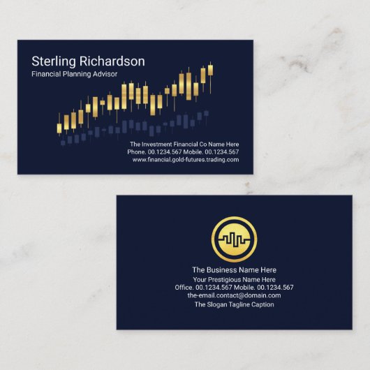 Uptrend Gold Profit Share Grafiek Visitekaartje (Voorkant / Achterkant)