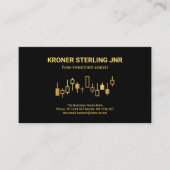 Uptrend Gold Stock Graph Financial Director Visitekaartje (Voorkant)