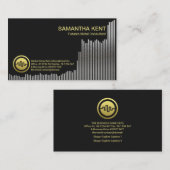 Uptrend Metal Futures Share Graph Financial Visitekaartje (Voorkant / Achterkant)