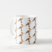 Upupa epops epops Tiled Pattern Koffiemok (Voorkant links)