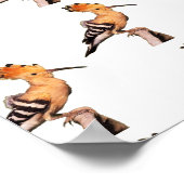 Upupa epops epops Tiled Pattern Poster (Hoek)