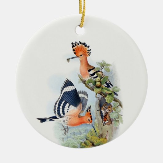 Upupa Epops Tree Keramisch Ornament (Voorkant)