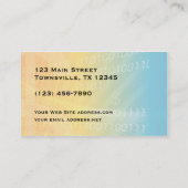 Upward Chart Blue Yellow Financial Advisor Visitekaartje (Achterkant)