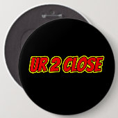 Ur 2 Close Comic Red Ronde Button 6,0 Cm (Voorkant /achterkant)
