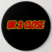 Ur 2 Close Comic Red Ronde Button 6,0 Cm (Voorkant)