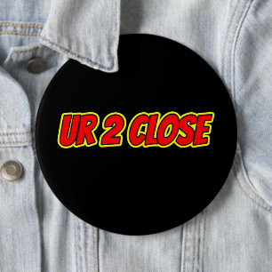 Ur 2 Close Comic Red Ronde Button 6,0 Cm
