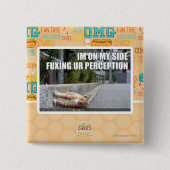 Ur Perception Vierkante Button 5,1 Cm (Voorkant)