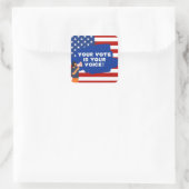 Ur-stemming Vierkante Sticker (Tas)