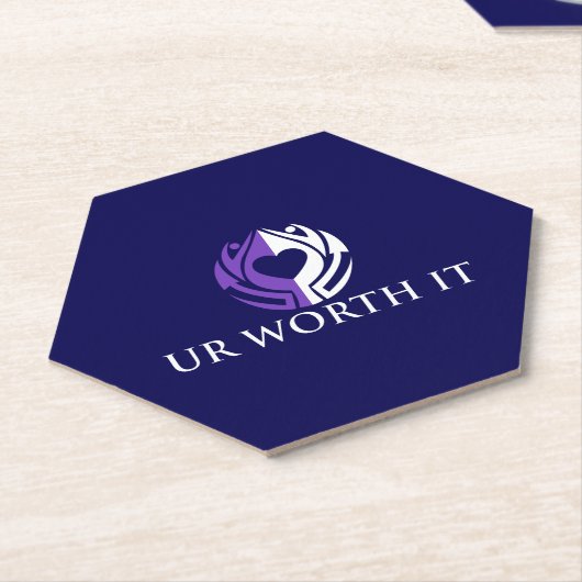 UR Worth It Kartonnen Onderzetters (Schuin)