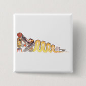 Uraeus Vierkante Button 5,1 Cm (Voorkant)