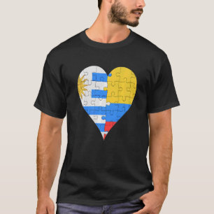 Uraguyan Colombiaanse vlag T-shirt