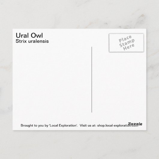 Ural Owl Briefkaart (Achterkant)