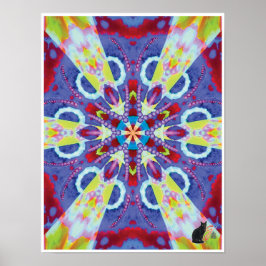 Uranian Kinetic Collage Kaleidoscope Poster