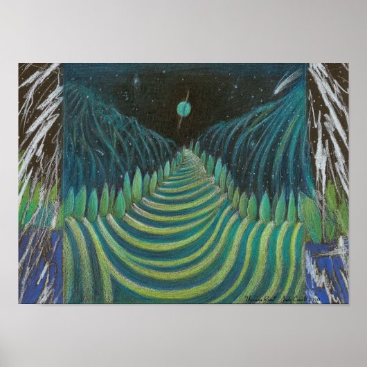 Uranian Road art poster van Jude Cowell (Voorkant)