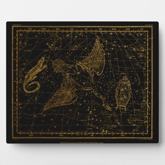 Urania's Mirror Celestial Map Gold en Black Fotoplaat (Voorkant)