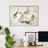 Urania's Mirror - Lacerta, Cygnus, Lyra, Vulpecula Poster (Thuiskantoor)