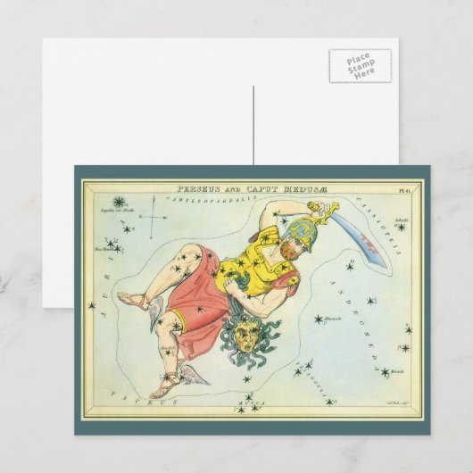 Urania's Mirror,  sterrenkunde Hemelkaart Briefkaart (Voorkant / Achterkant)