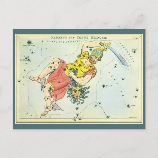 Urania's Mirror,  sterrenkunde Hemelkaart Briefkaart (Voorkant)