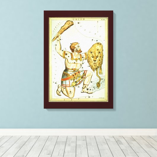 Urania's Mirror,  sterrenkunde Hemelkaart Canvas Afdruk (Insitu (Houten vloer))