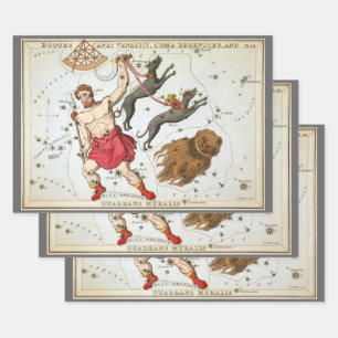 Urania's Mirror, sterrenkunde Hemelkaart Inpakpapier Vel