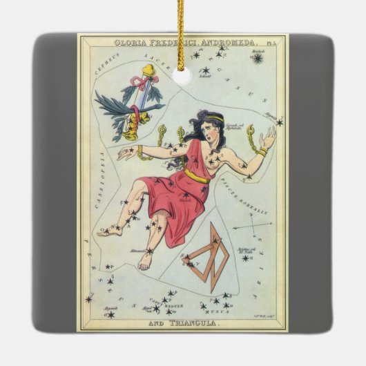 Urania's Mirror,  sterrenkunde Hemelkaart Keramisch Ornament (Achterkant)