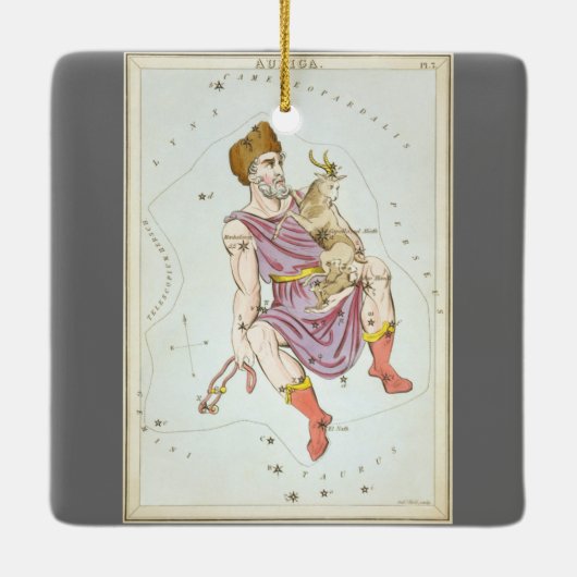 Urania's Mirror,  sterrenkunde Hemelkaart Keramisch Ornament (Achterkant)