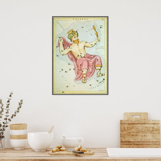 Urania's Mirror,  sterrenkunde Hemelkaart Poster (Keuken)
