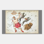 Urania's Mirror, sterrenkunde Hemelkaart Rechthoekige Sticker (Voorkant)