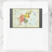 Urania's Mirror,  sterrenkunde Hemelkaart Rechthoekige Sticker (Tas)