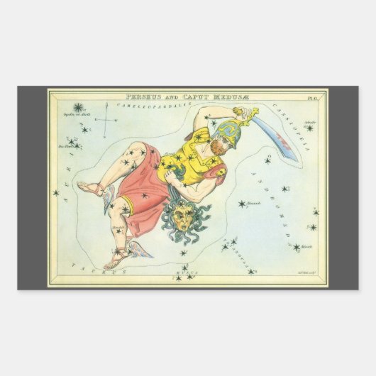 Urania's Mirror,  sterrenkunde Hemelkaart Rechthoekige Sticker (Voorkant)