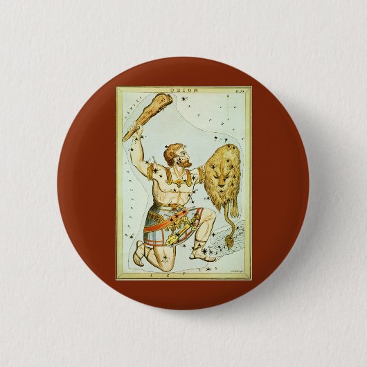 Urania's Mirror,  sterrenkunde Hemelkaart Ronde Button 5,7 Cm (Voorkant)