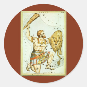 Urania's Mirror,  sterrenkunde Hemelkaart Ronde Sticker