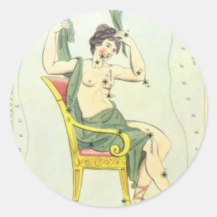 Urania's Mirror,  sterrenkunde Hemelkaart Ronde Sticker