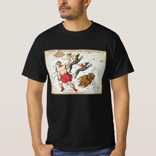 Urania's Mirror,  sterrenkunde Hemelkaart T-shirt (Voorkant)