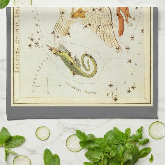 Urania's Mirror,  sterrenkunde Hemelkaart Theedoek (Gevouwen)