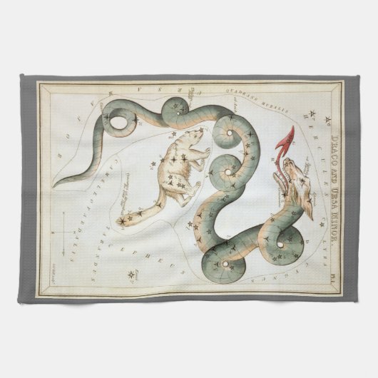 Urania's Mirror, sterrenkunde Hemelkaart Theedoek (Horizontaal)