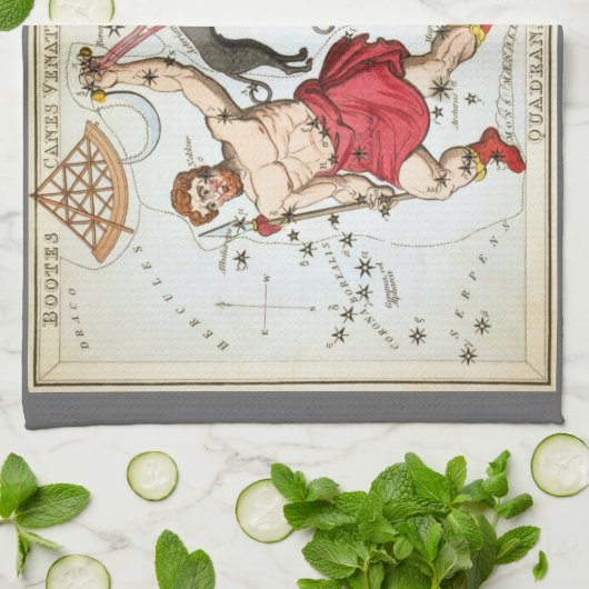 Urania's Mirror,  sterrenkunde Hemelkaart Theedoek (Gevouwen)