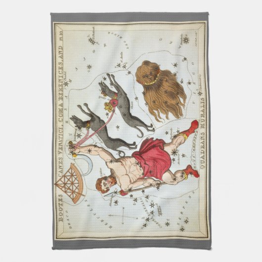 Urania's Mirror,  sterrenkunde Hemelkaart Theedoek (Verticaal)