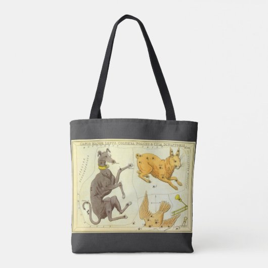 Urania's Mirror,  sterrenkunde Hemelkaart Tote Bag (Achterkant)