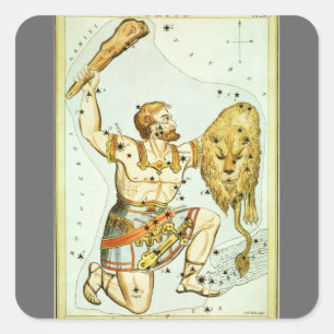 Urania's Mirror,  sterrenkunde Hemelkaart Vierkante Sticker