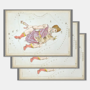 Urania's Spiegel, Antieke Astronomische Hemelkaart Inpakpapier Vel