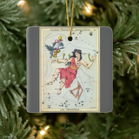 Urania's Spiegel, Antieke astronomische hemelkaart Keramisch Ornament (Boom)