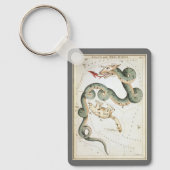 Urania's spiegel, antieke astronomische hemelkaart sleutelhanger (Voorkant)