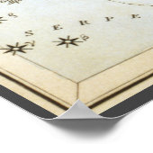 Urania's spiegel, antieke hemelkaart astronomie poster (Hoek)