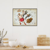 Urania's spiegel, antieke hemelkaart astronomie poster (Keuken)