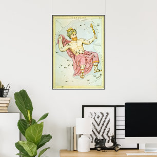 Urania's Spiegel, Antieke Hemelkaart Astronomie Poster