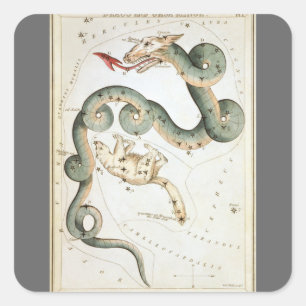 Urania's Spiegel, Antieke Hemelkaart Astronomie Vierkante Sticker